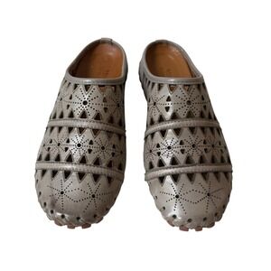 Spring Step Womens EU 36 US 5.5-6 Clogs Leather Slip On Fusalide Mule Flat Shoes